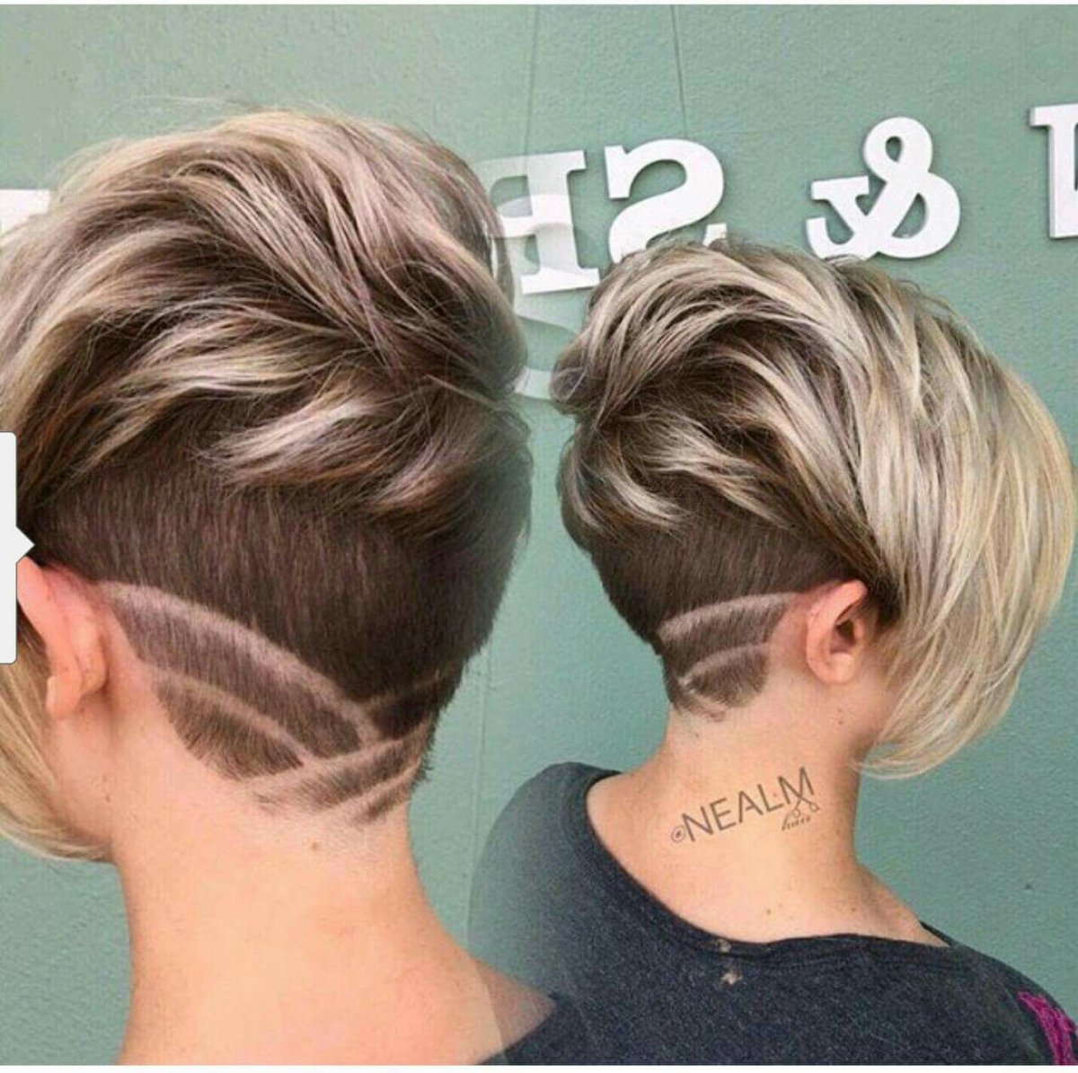 Стрижка Пикси с узором