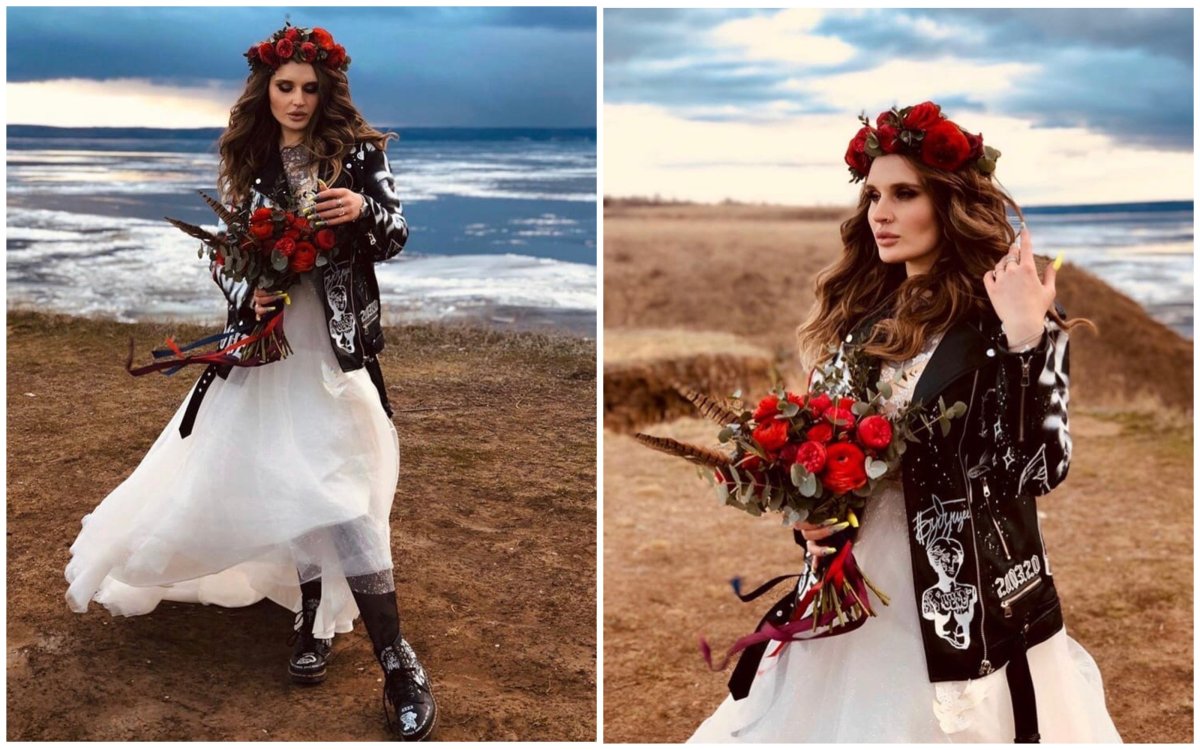 Невеста в берцах и платье