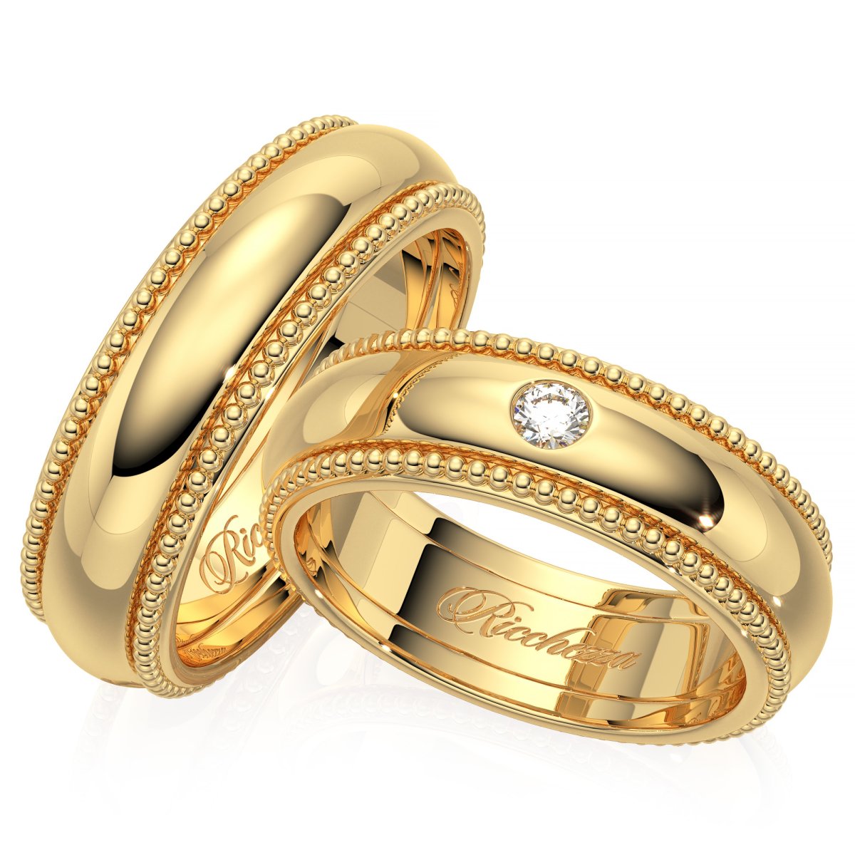 Обручальные кольца из белого золота