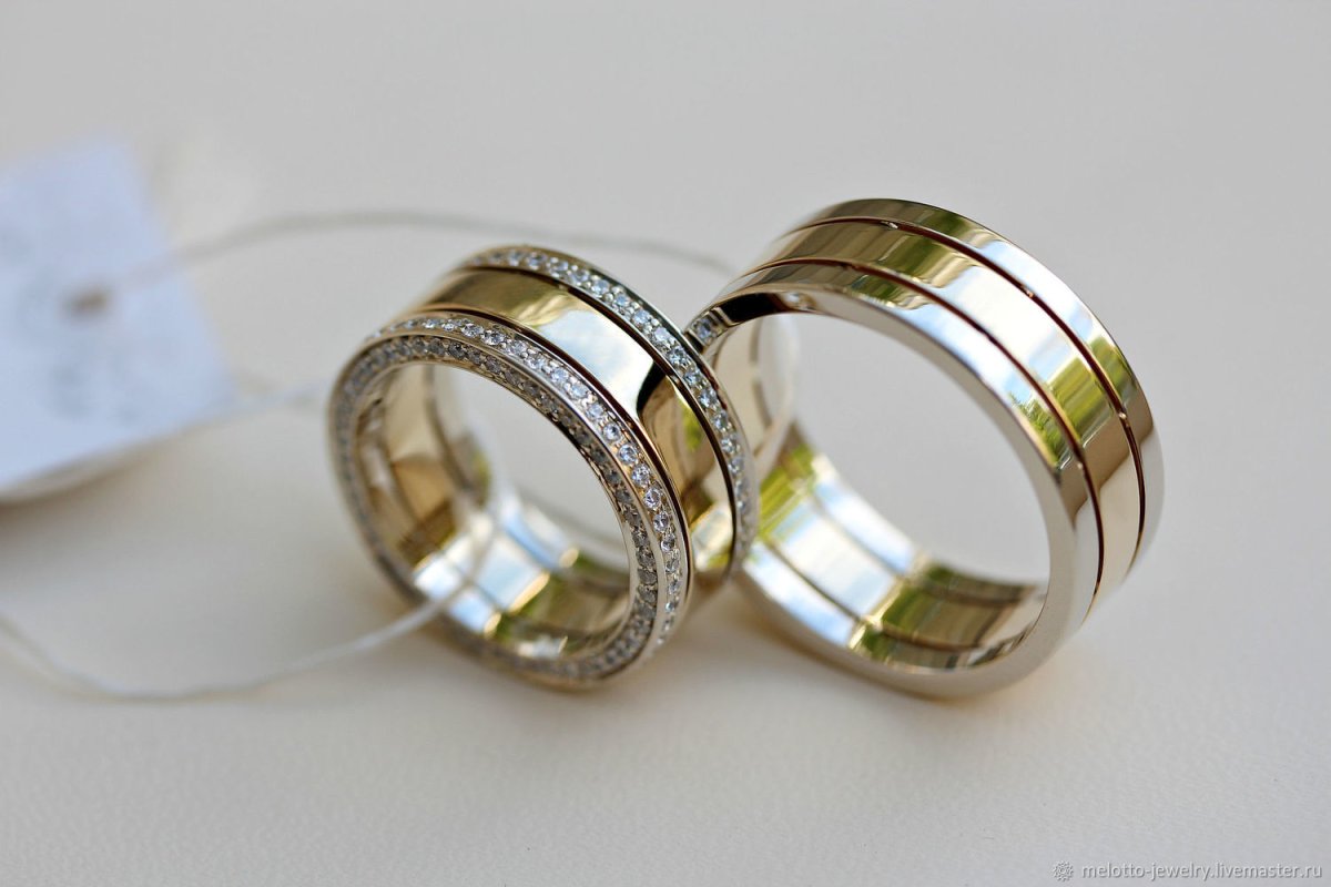 Обручальные кольца шайбы парные