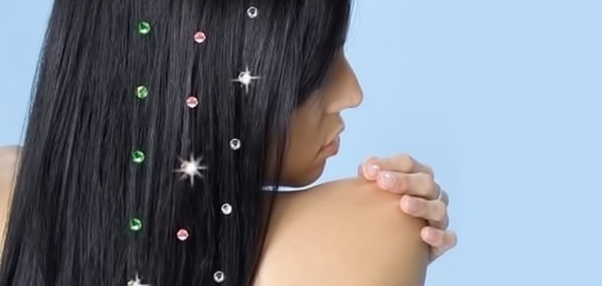 Пирсинг волос бусинами