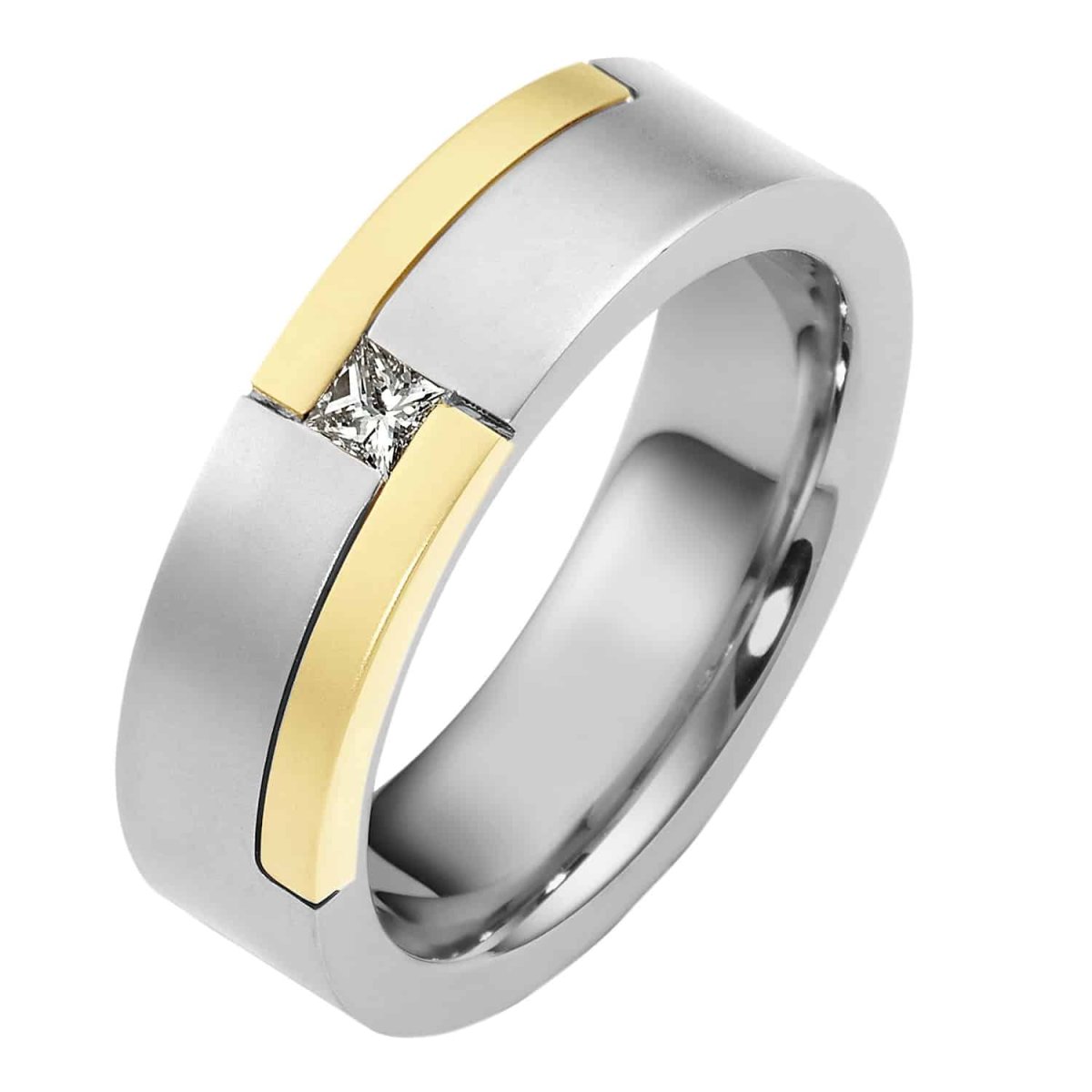 Мужское обручальное кольцо с бриллиантами