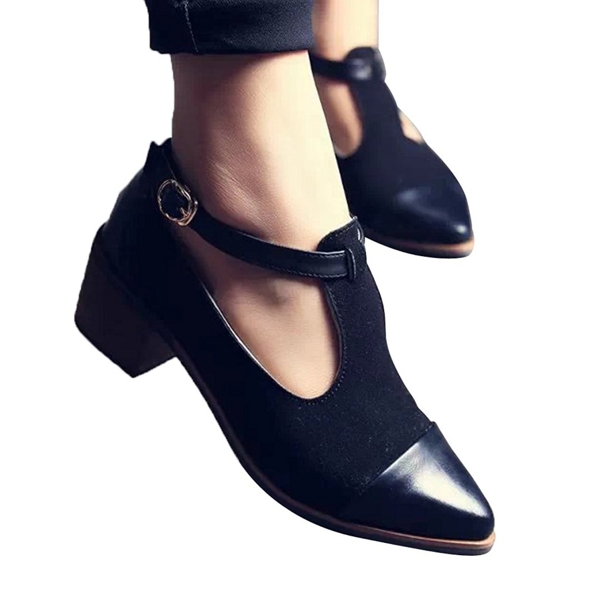 Туфли женские на низком каблуке