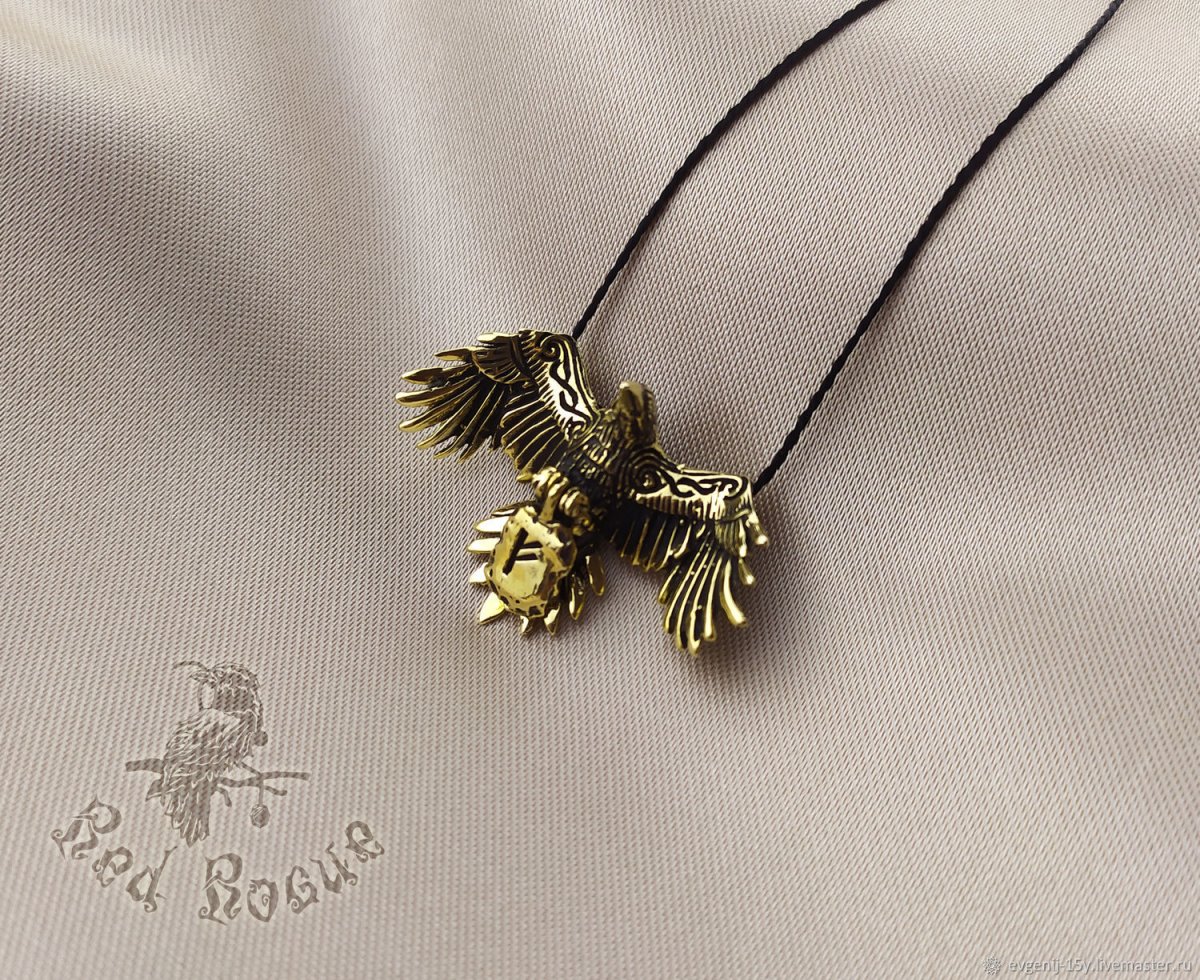 Кулон волк и ворон