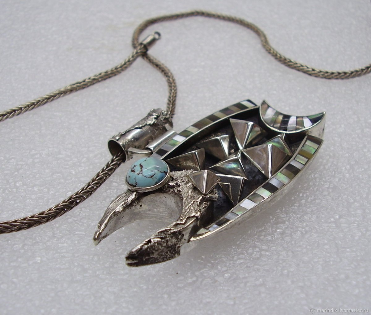 Кулон чёрный ворон