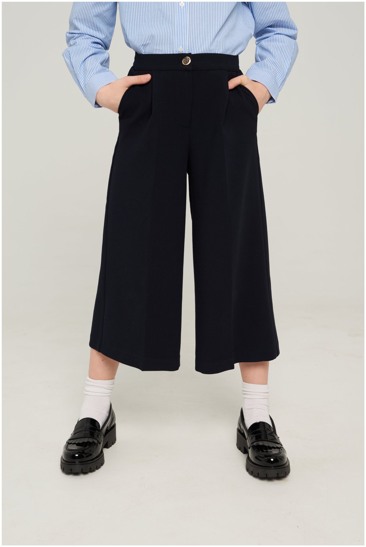 Брюки палаццо школьные