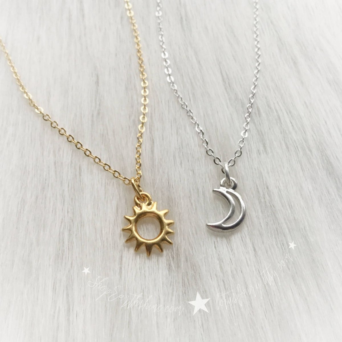 Парные подвески солнце и Луна