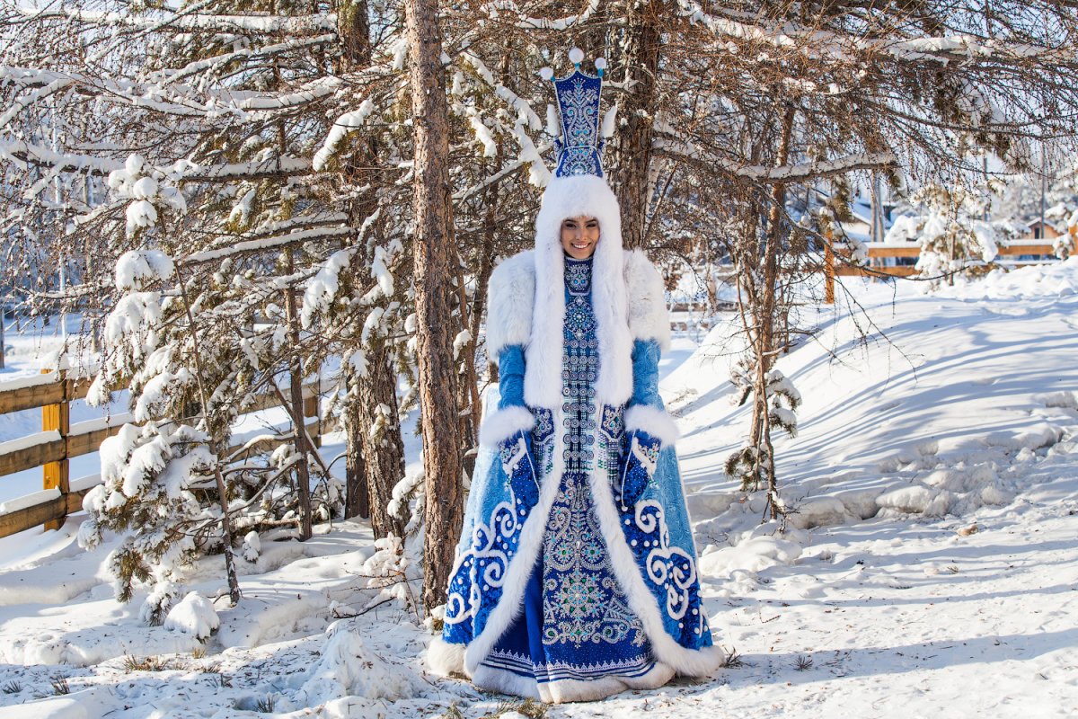 Девушка зима новый год