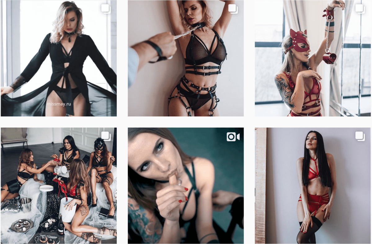 Фотосессия в портупеях на голое тело