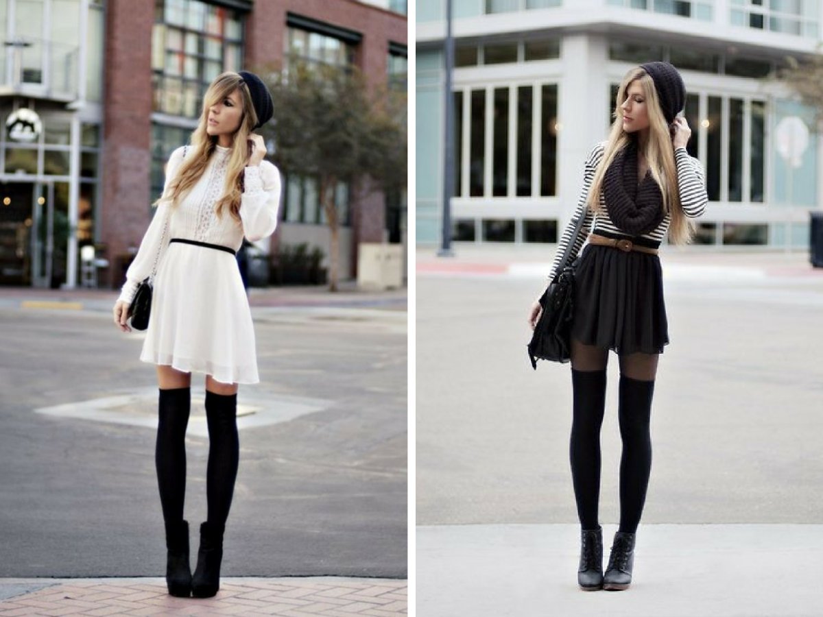 Платье с гольфами