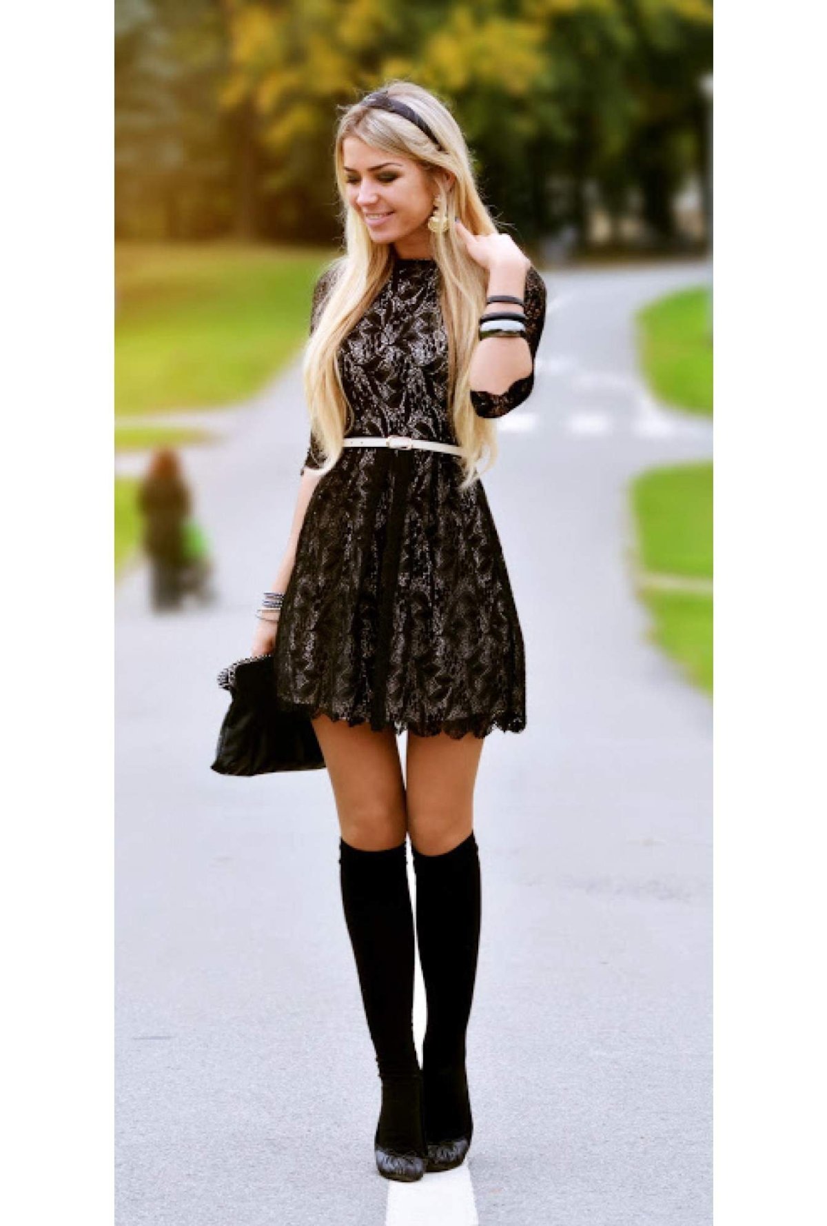 Платье с гольфами