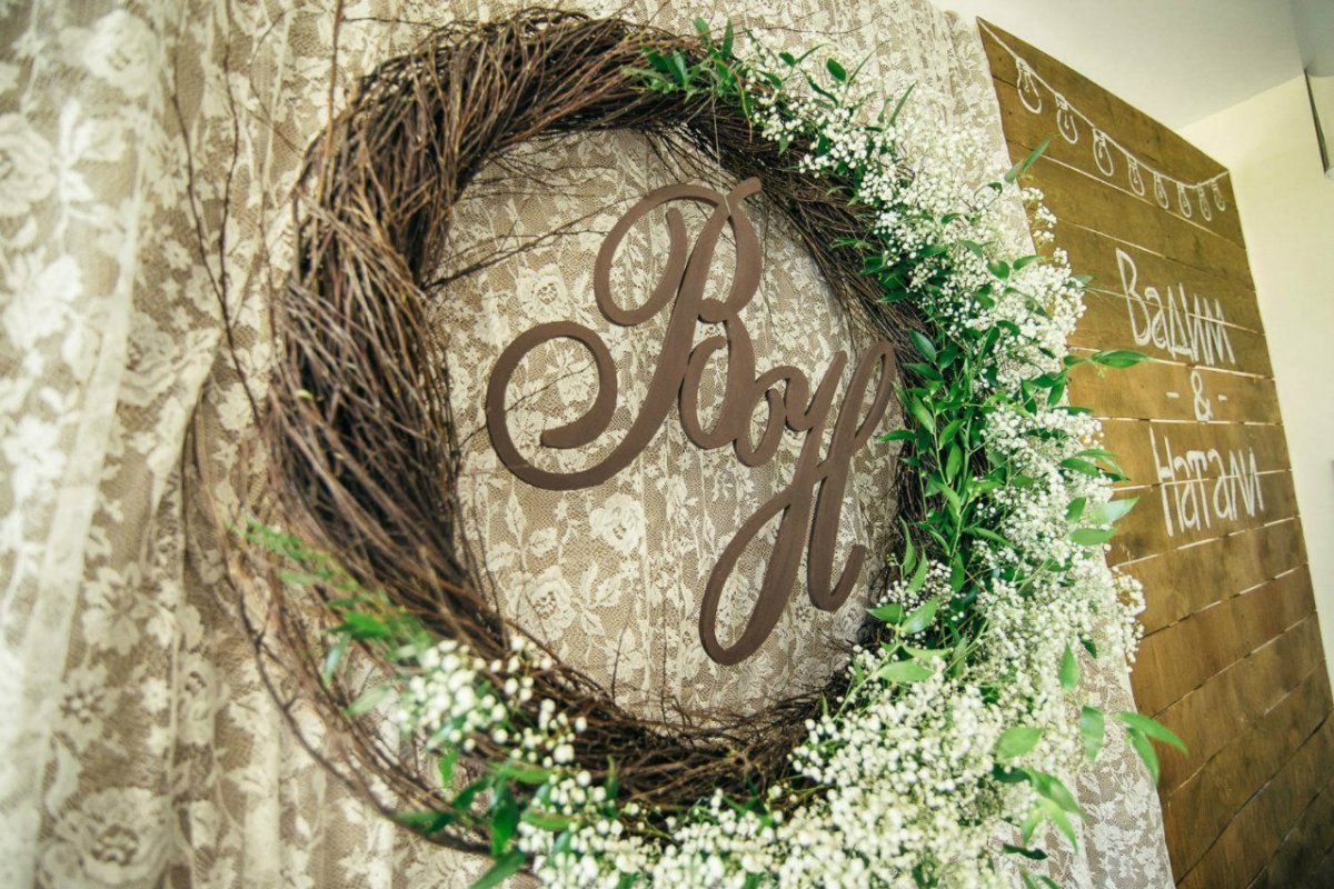 Свадебный декор в стиле эко