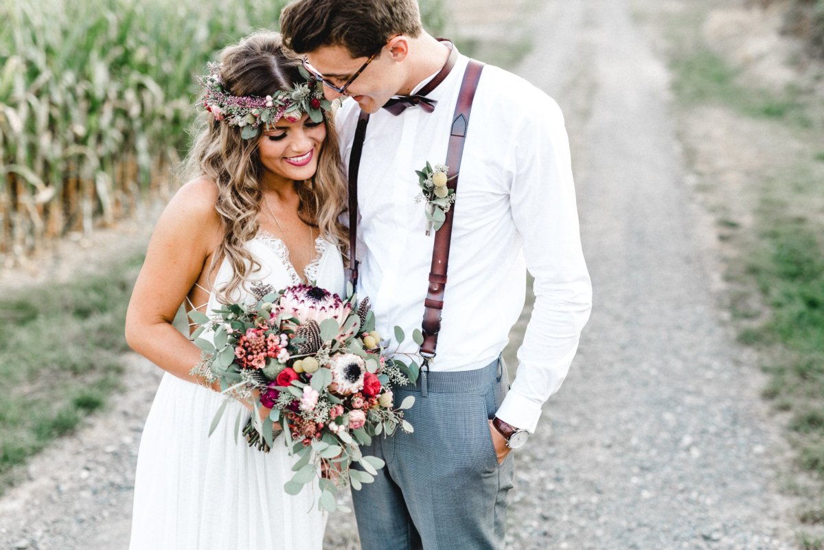 Стильный свадебный образ невесты