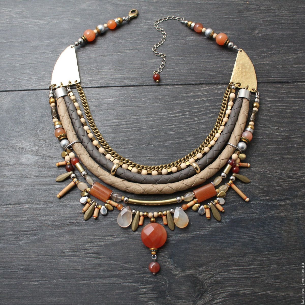 Яшма мукаит ожерелья