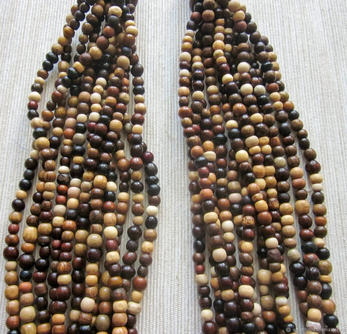 Украшения из деревянных бусин