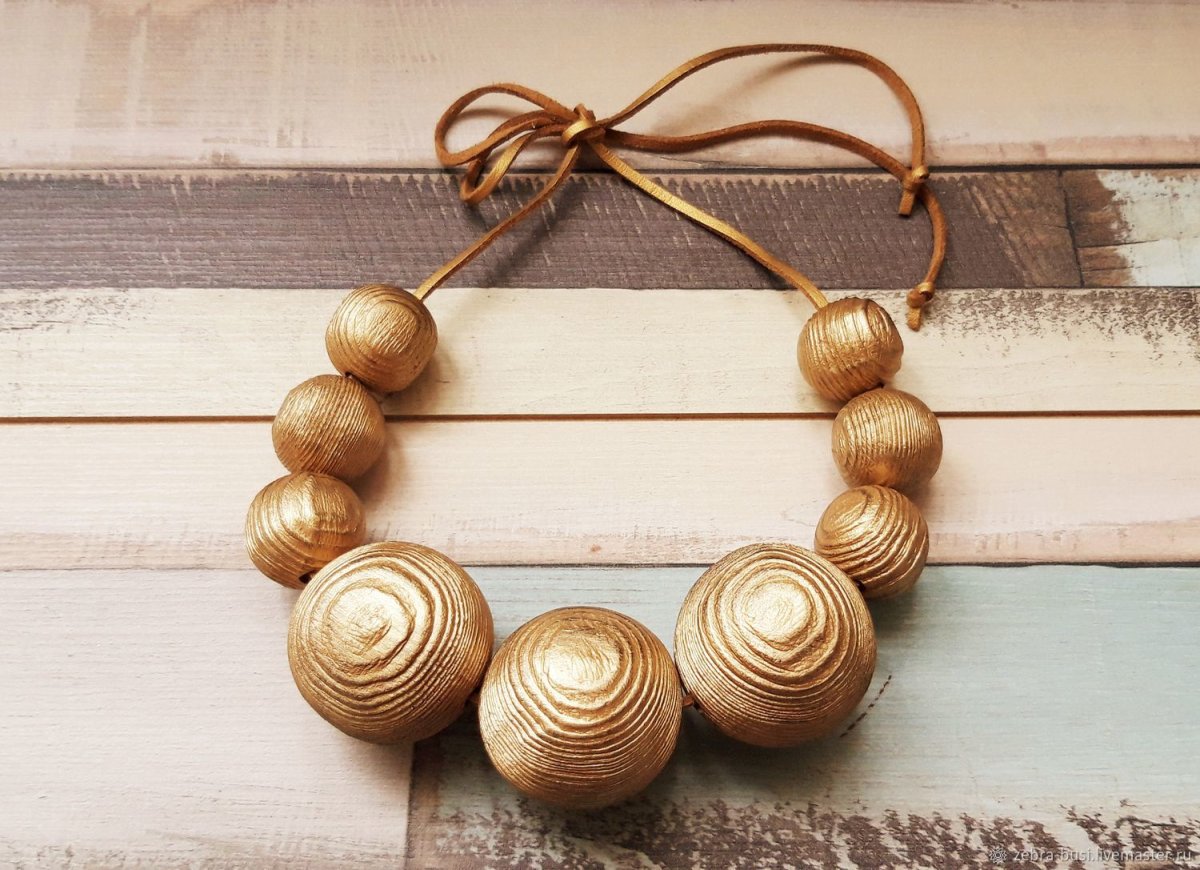 Афро деревянные бусы