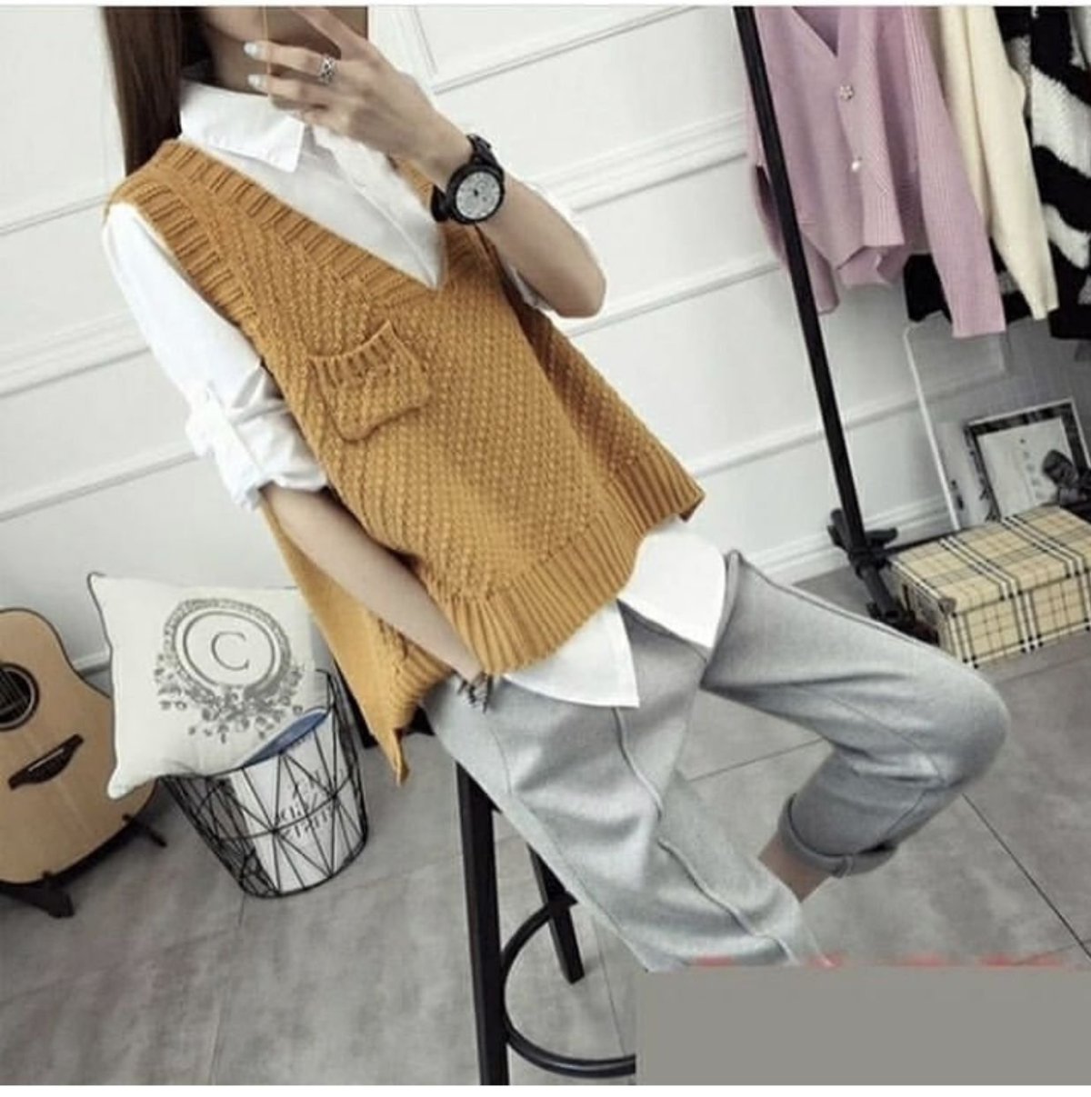 Трикотажный жилет