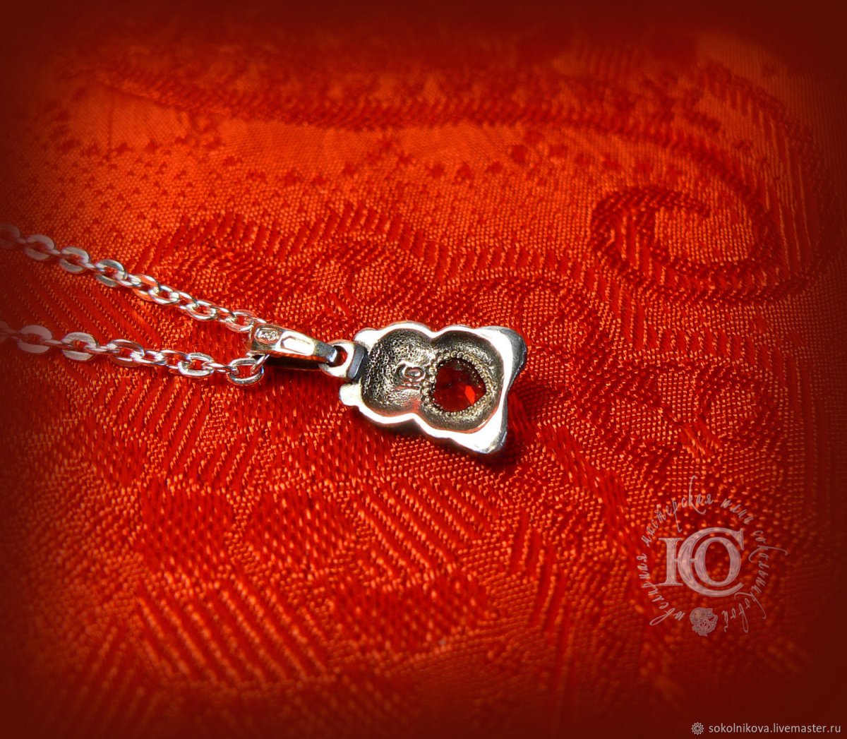 Санлайт подвеска гранат серебро