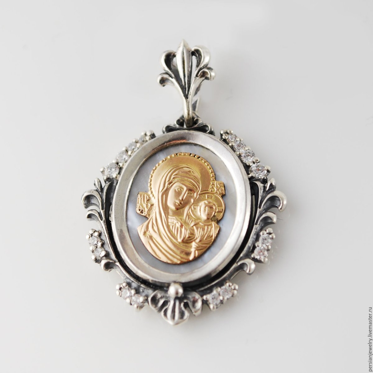 Золотой девама кулон Дева Мария