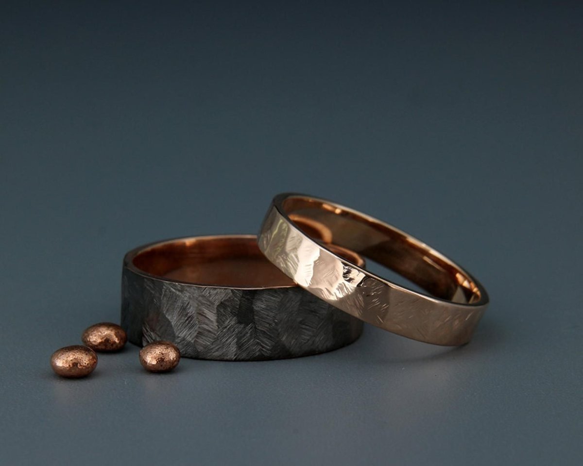 Обручальное кольцо с черным родием