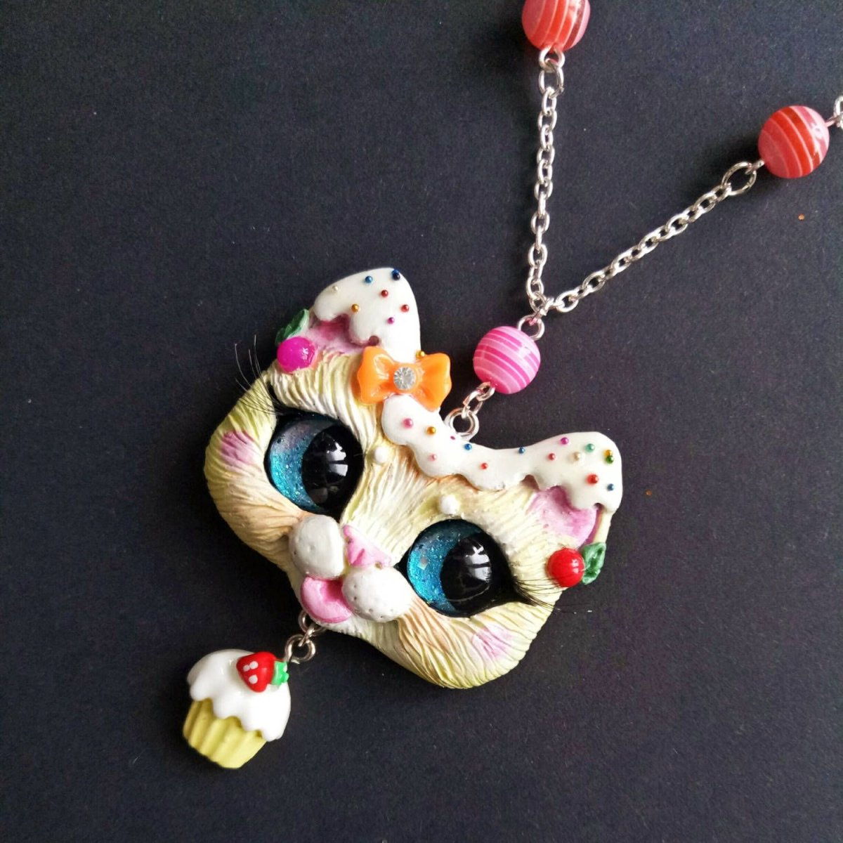 Котик из полимерной глины