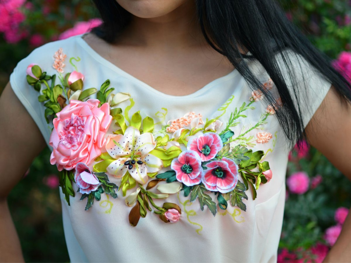 Вышивка лентами