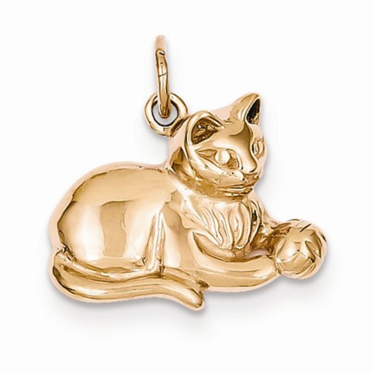 Золотая подвеска кот