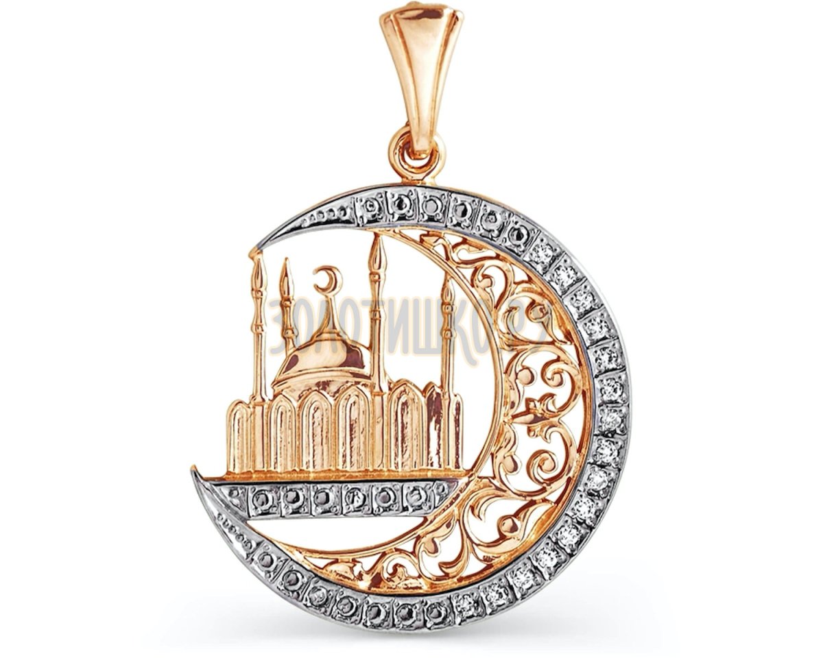 SOKOLOV подвеска мусульманская из золота с фианитами 034441
