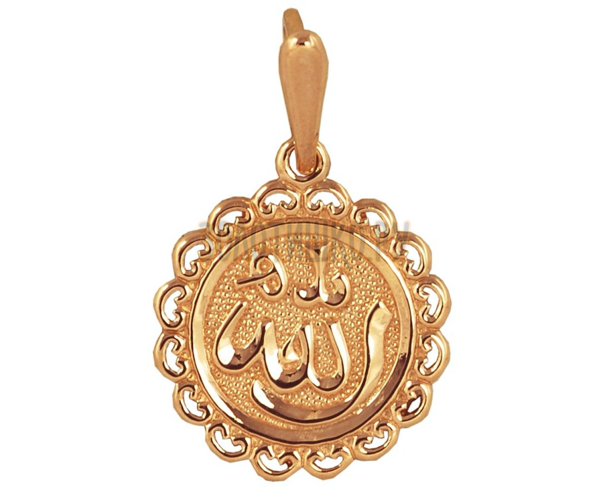 Кулон полумесяц золотой