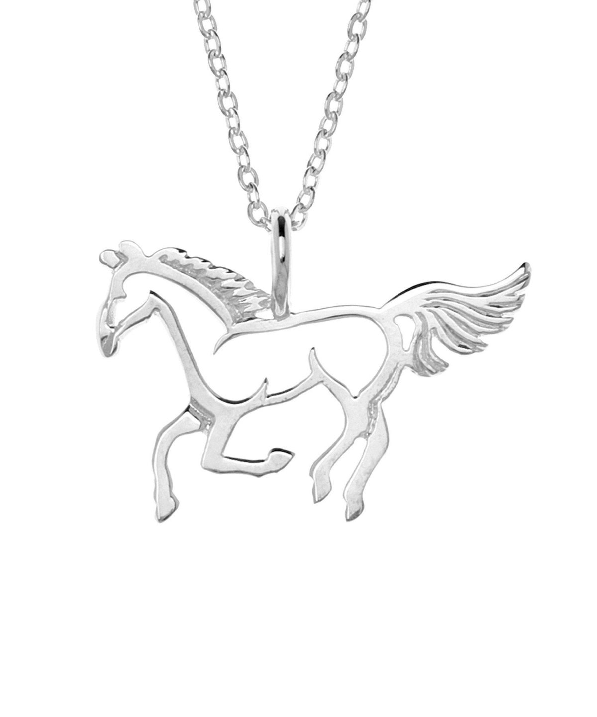Подвеска лошадка серебро