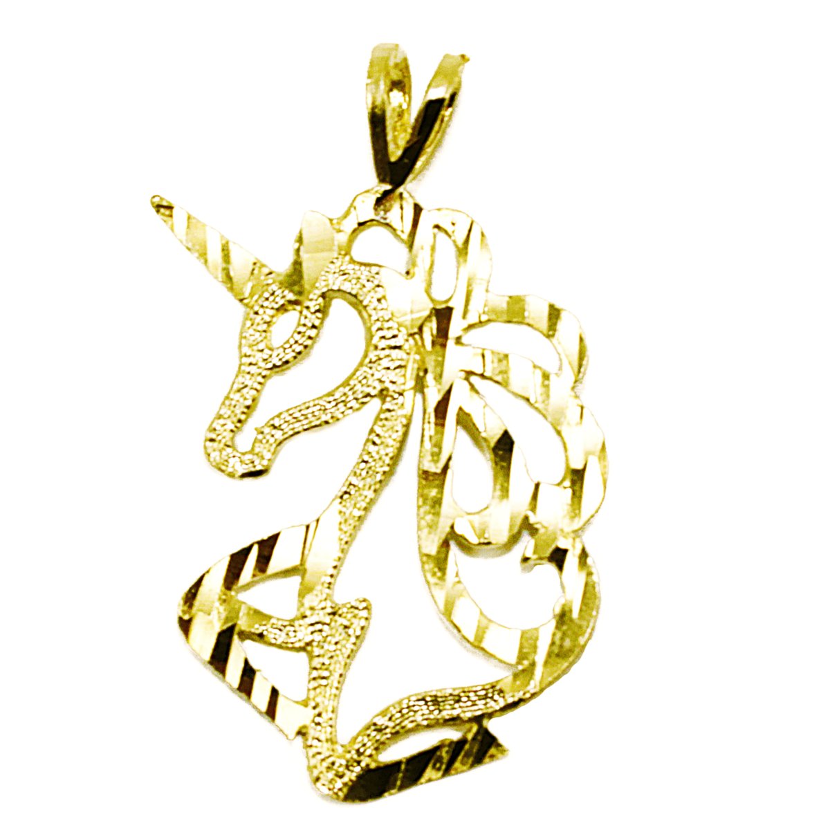 Золотой кулон лошадь