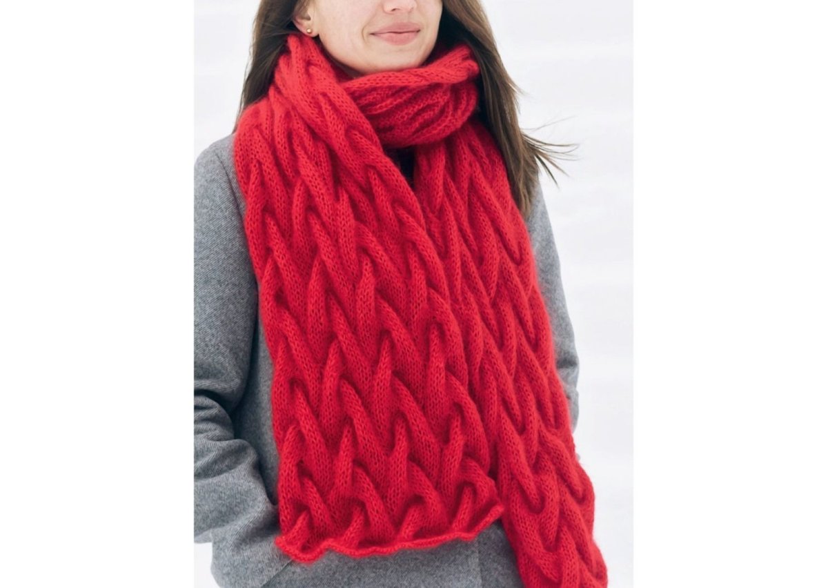 Шарф спицами