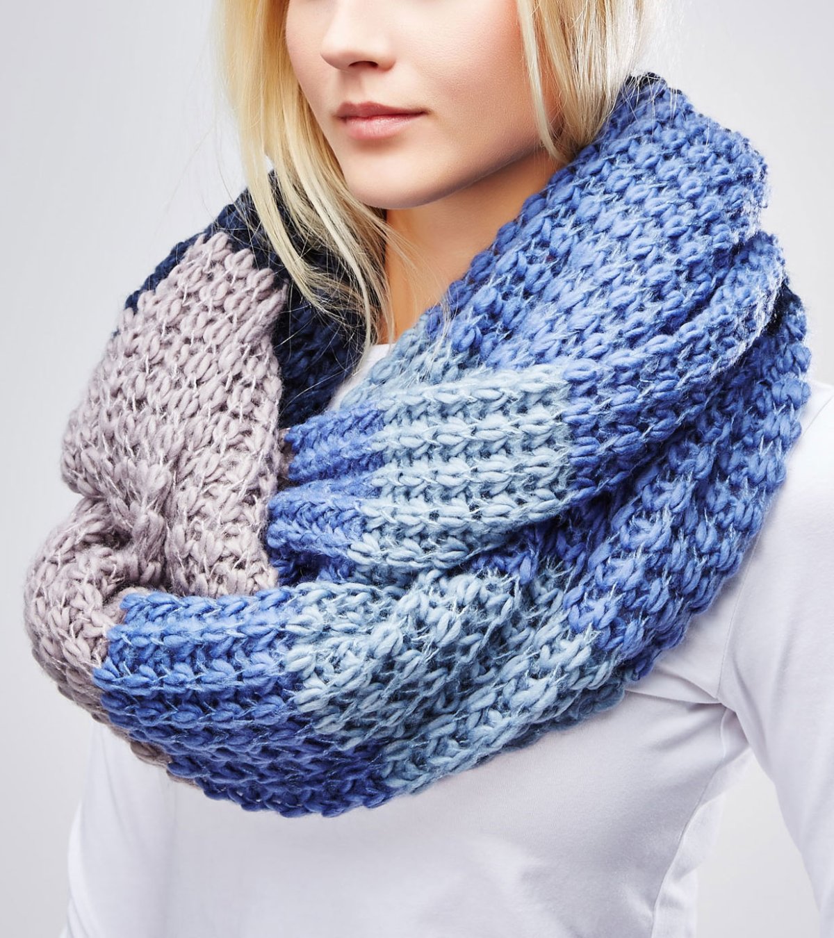 Шарф спицами