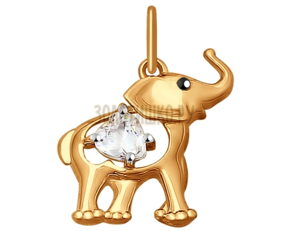 Кулон Слоник золото