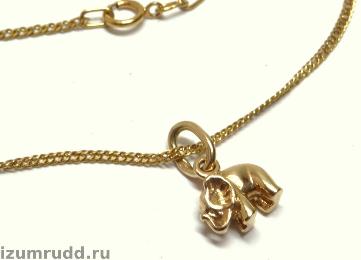 Кулон Слоник золото