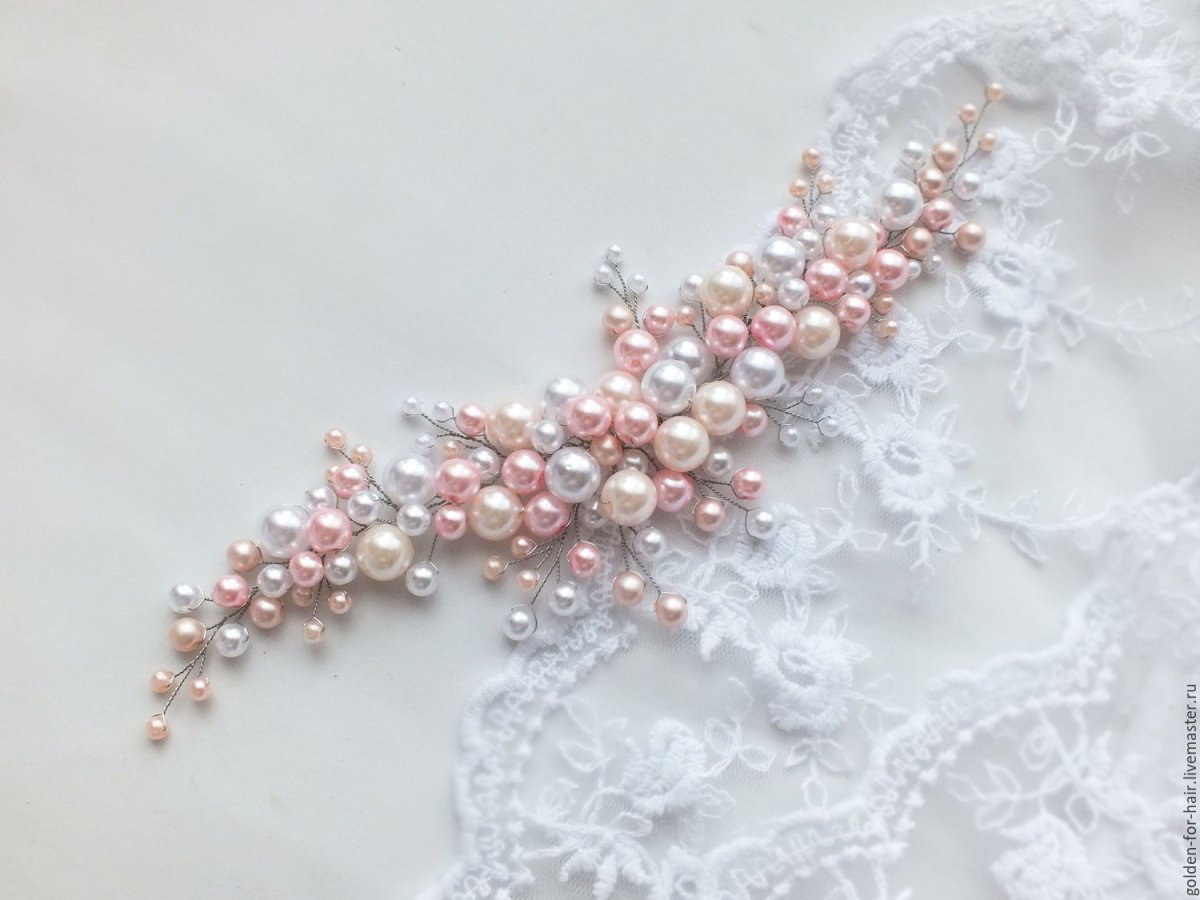 Украшения на проволоке с жемчугом