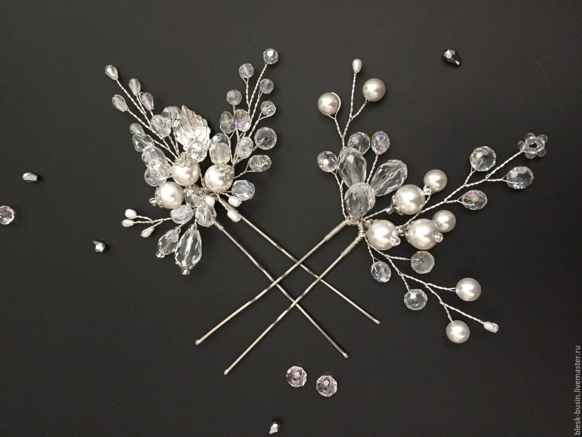 Шпильки с бусинами