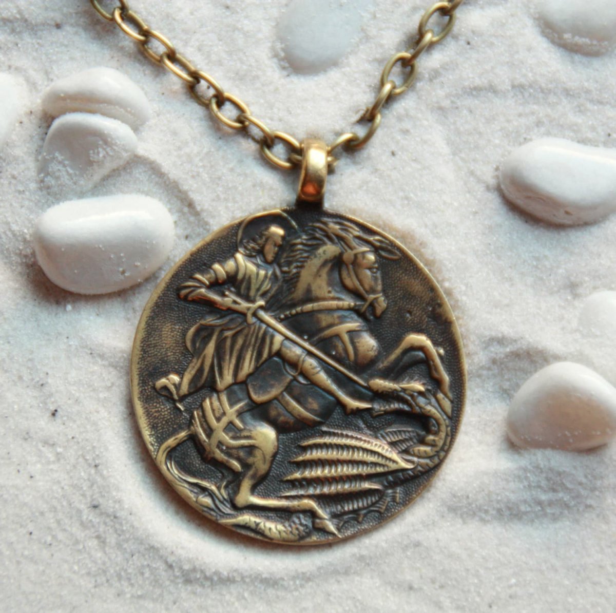 Медальон Георгий Победоносец золото