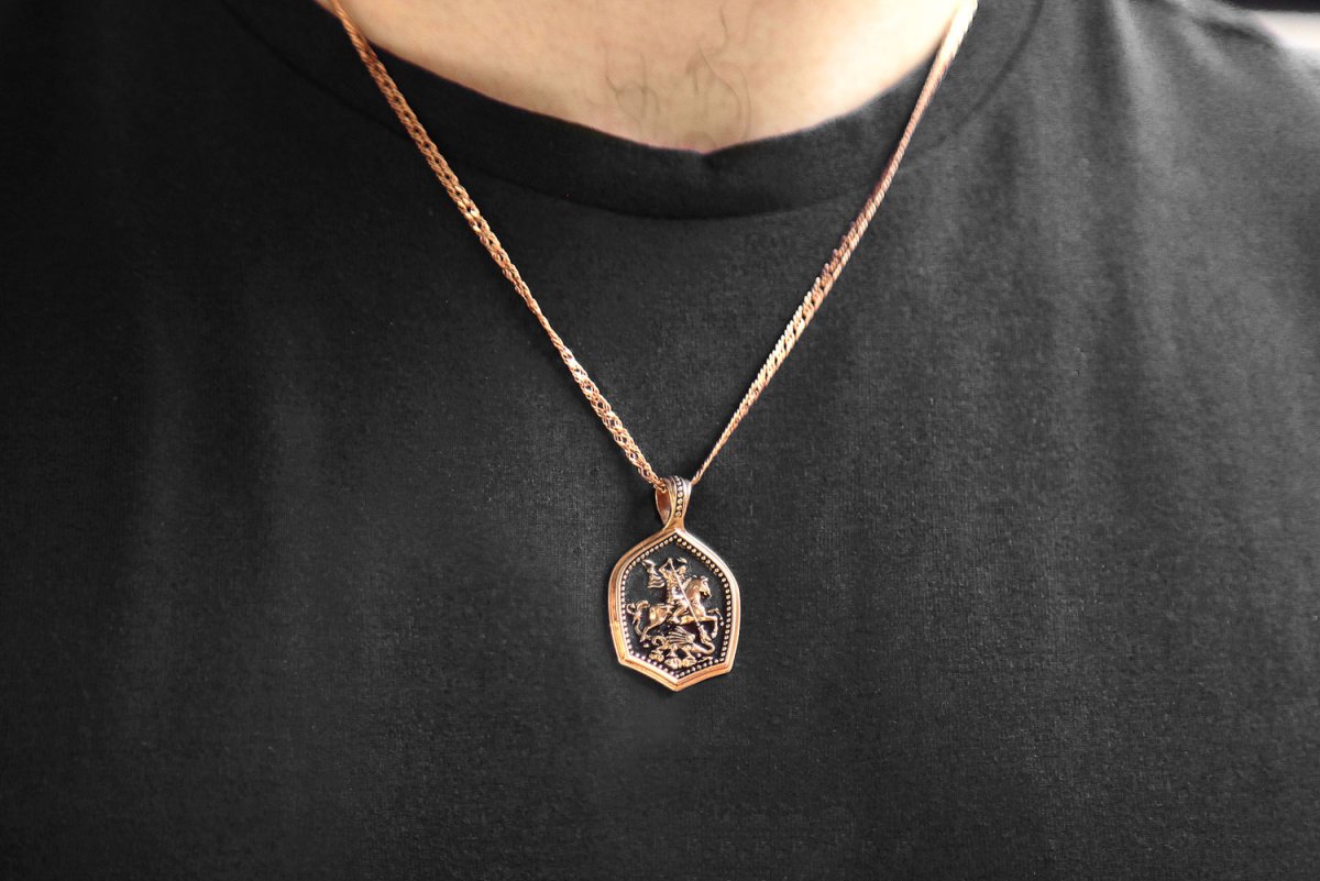 Иконка Георгий Победоносец на шею