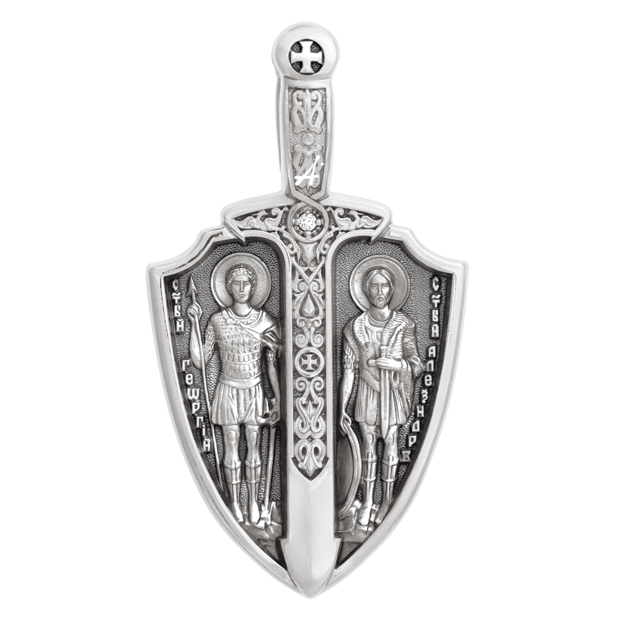 Образок Александр Невский золото