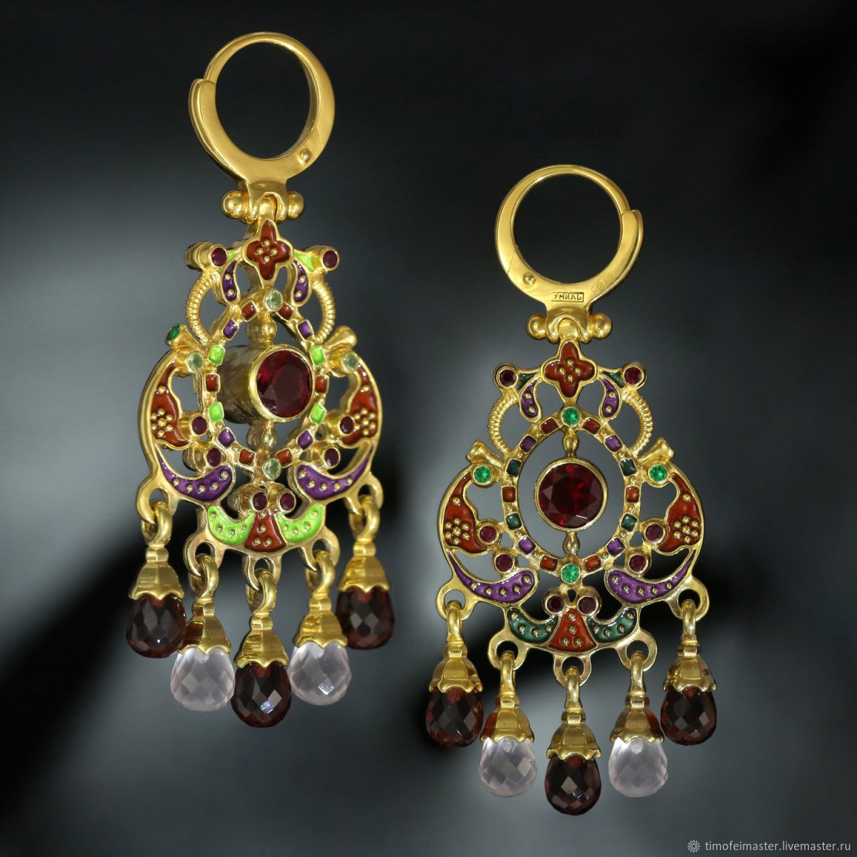 Серьги лунницы 19 века