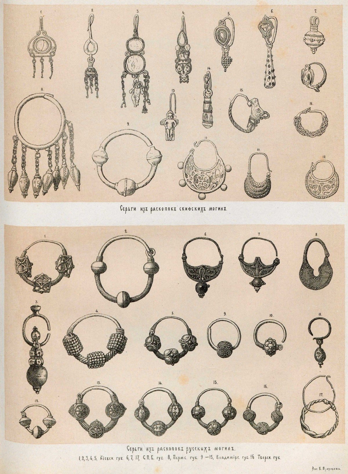 Серьги Одинец 16 век