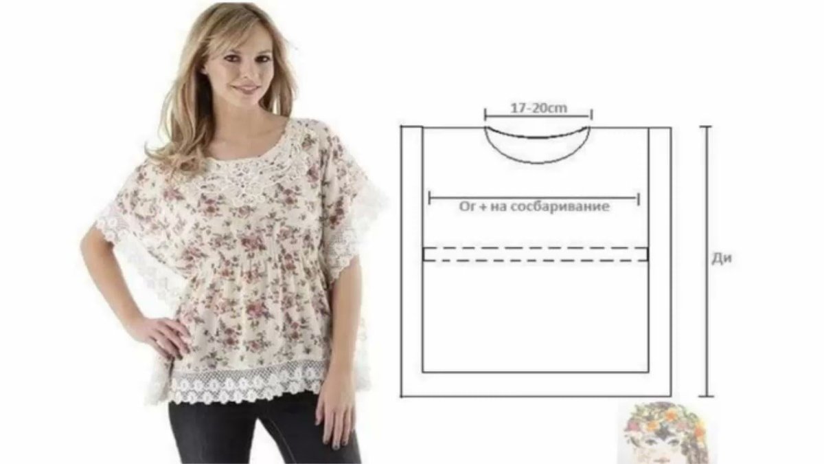Модная блуза для полной женщины