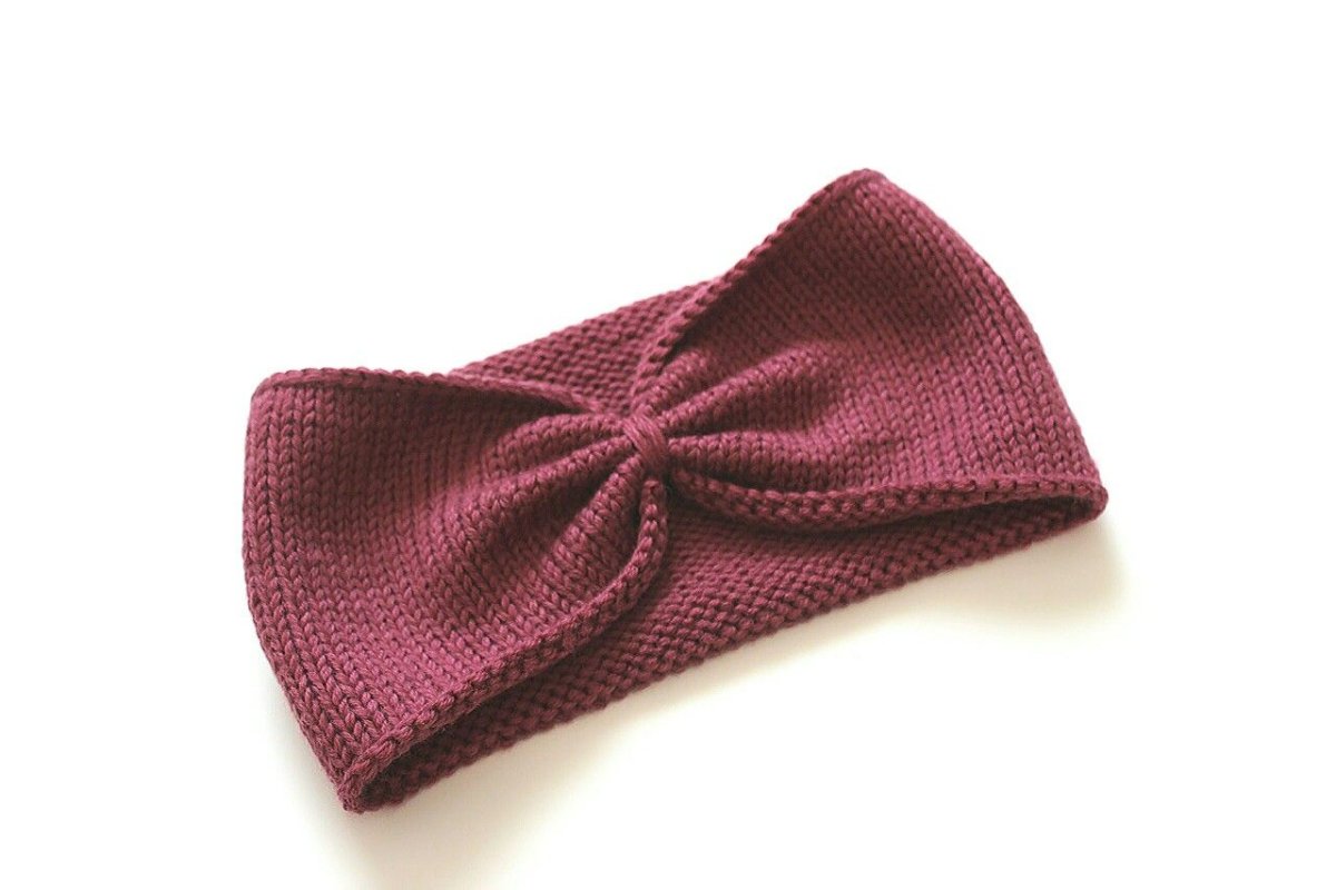 Модные вязаные повязки на голову 2020