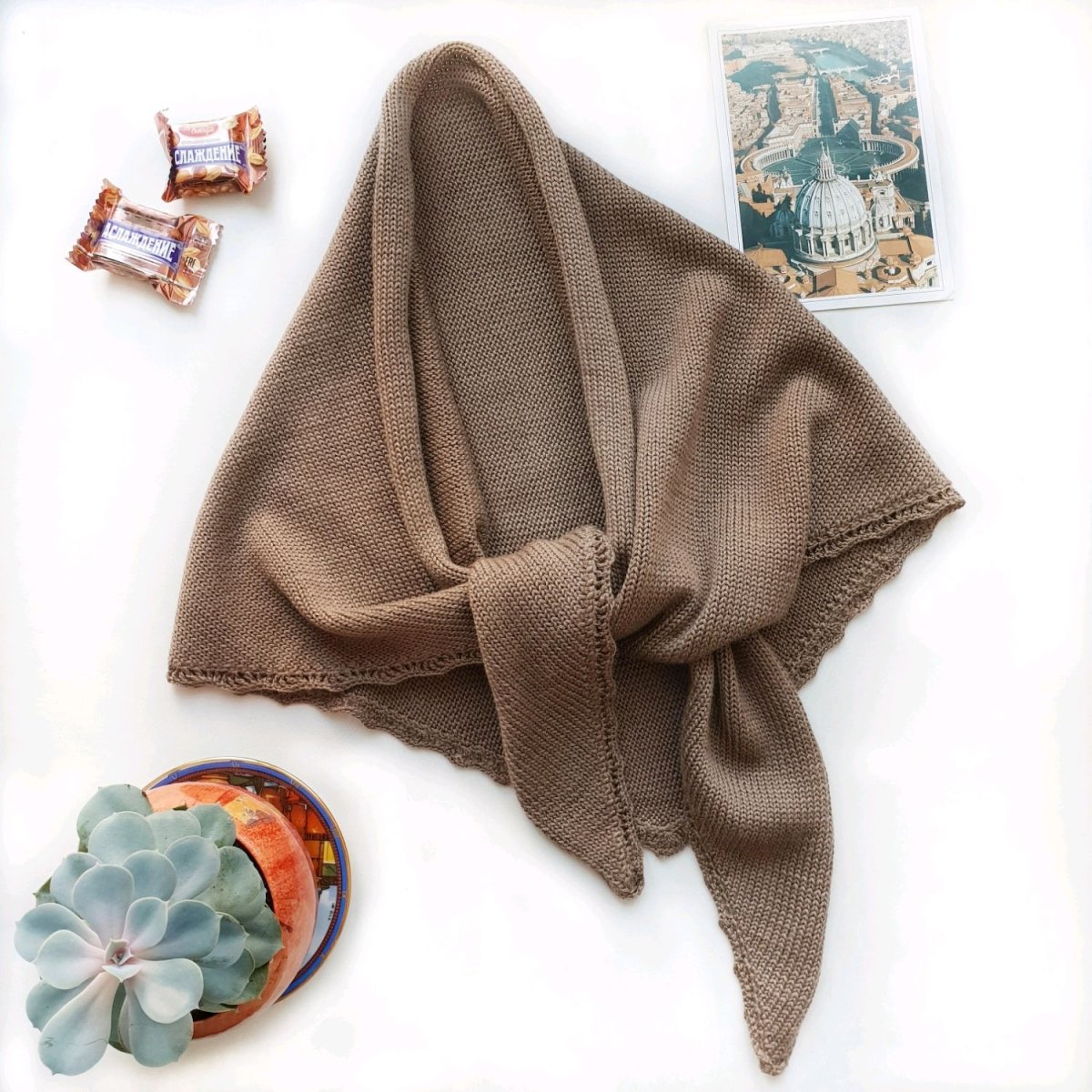 Вязаная косынка