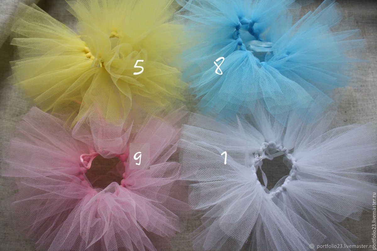 Цветы из фатина для украшения