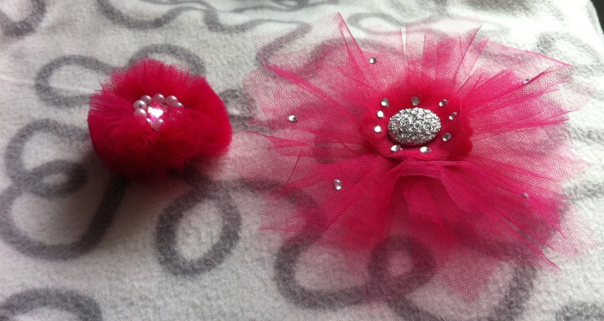 Цветы из фатина