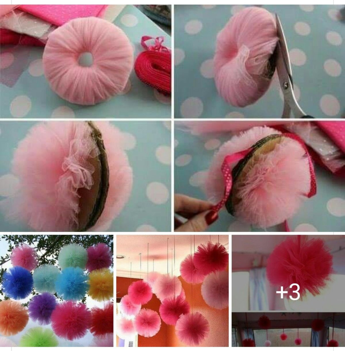 Помпоны из ткани своими руками