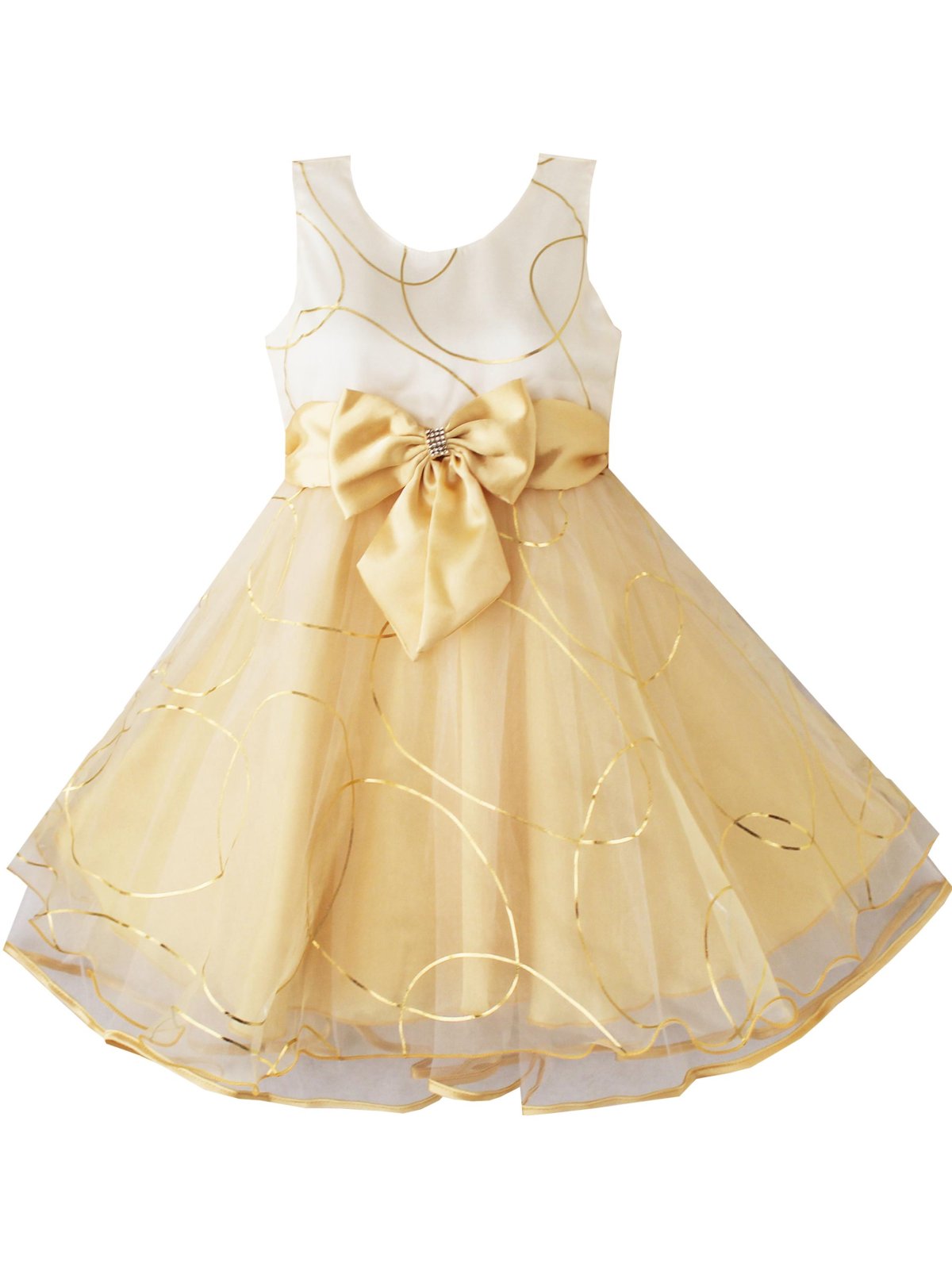 Золотистое платье для девочки