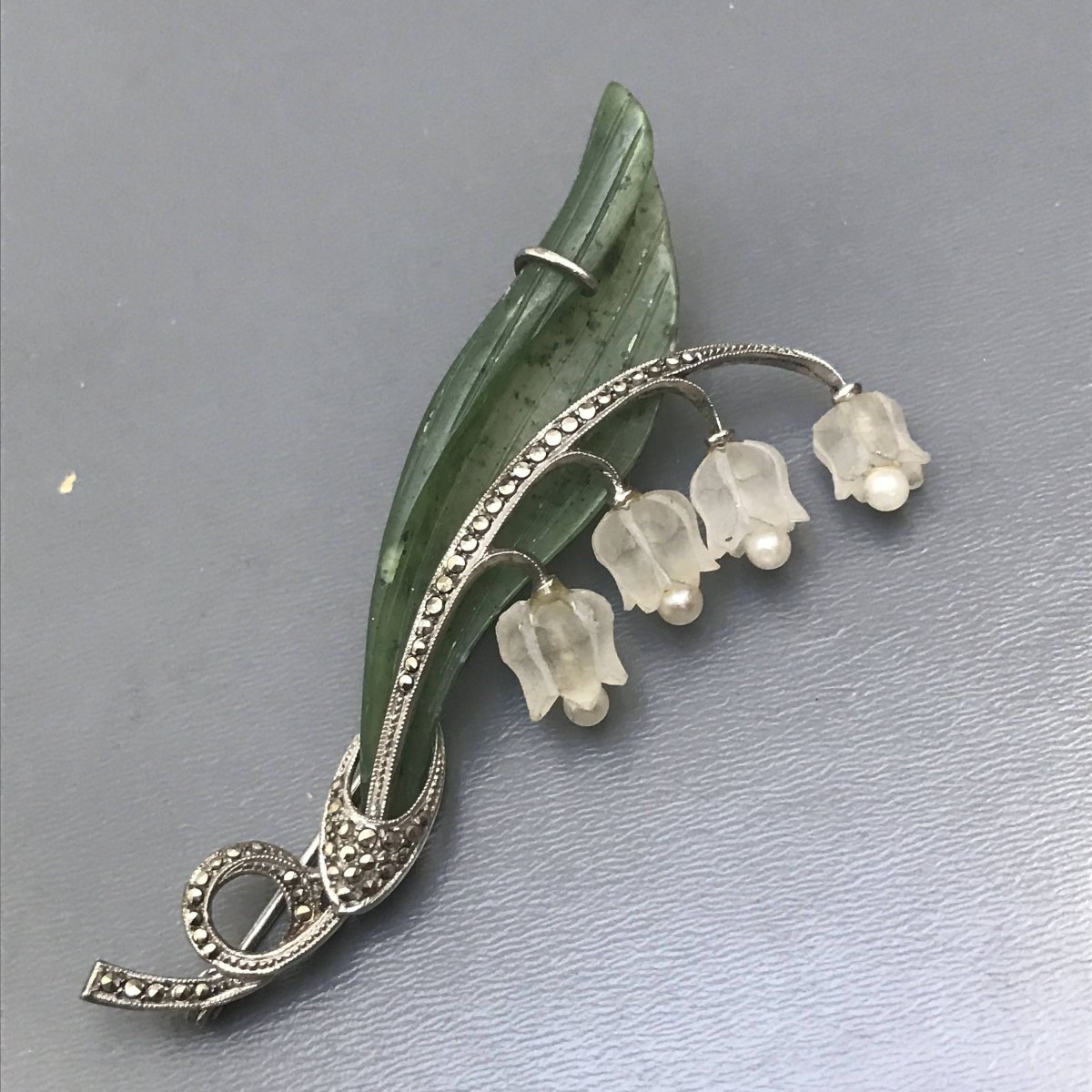 Кольцо серебряное Ландыш